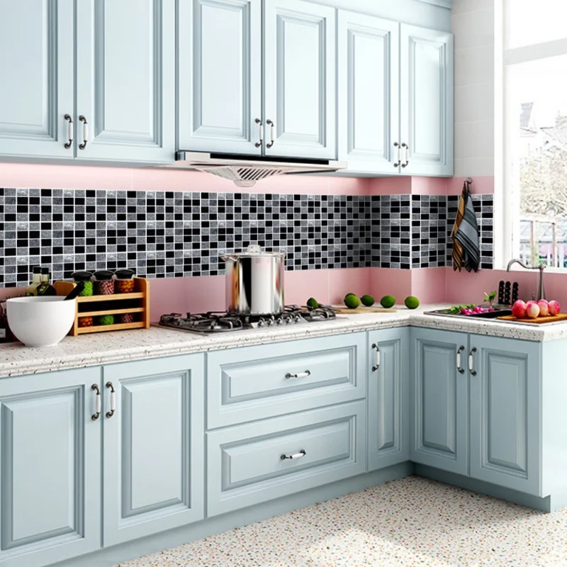 10 шт./упаковка 10*10 см ПВХ Настенная Наклейка плитка ванная комната