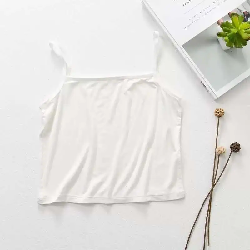 

Camisole Women's Short Base Navel Slim Fit Sexy Summer Tube Top Wrap-around Exposed Navel Small black white Vest 2020 new