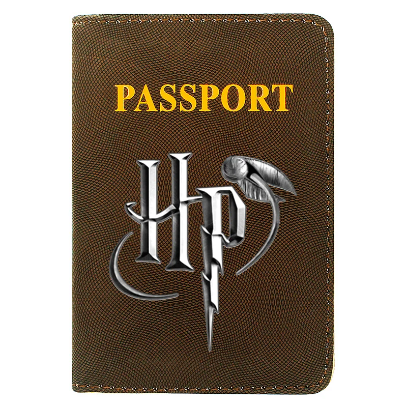 

Classic Magic Academy HP Symbol Printing Women Men Passport Cover Pu Leather Travel ID Credit Card Holder Pocket Wallet Bags