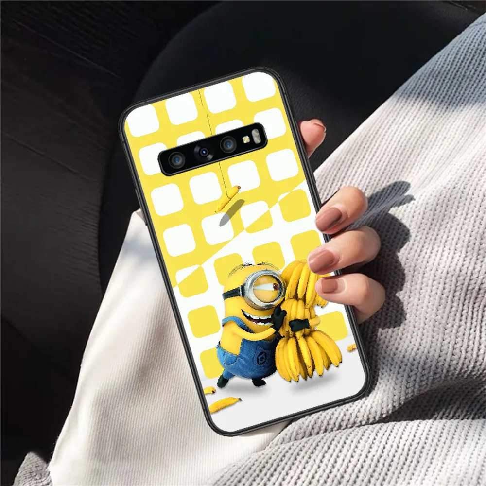 

Cute Minione Cartoon Phone Case Cover Hull For Samsung Galaxy S 7 8 9 10 E 20 FE Edge Uitra Plus Note 9 10 20 Black Prime Soft