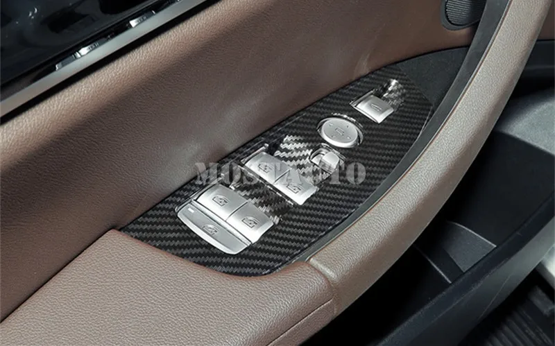 For BMW X3 G01 X4 G02 Carbon Fiber Style Door Window Switch Trim Cove 2018-2021 4pcs Car Accessories Interior Decor | Автомобили и