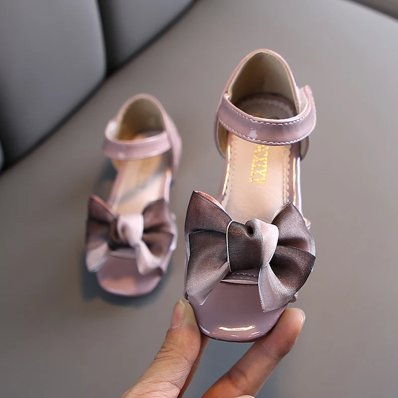 Туфли принцессы для девочек 2020 Детские балетки на плоской подошве с цветами