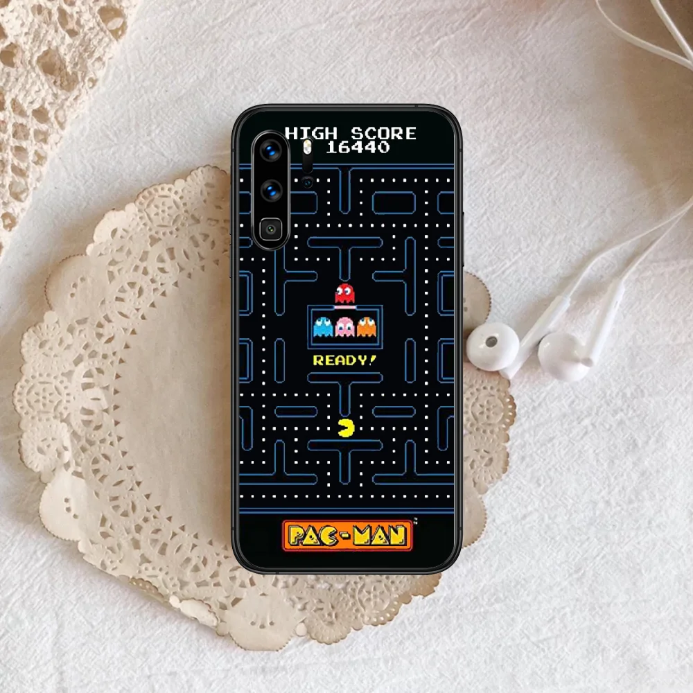 

Game Arcade Pac-man Phone Case For Huawei P Mate 10 20 30 40 Lite Pro smart Z 2019 nova 5t black Waterproof Silicone Cover Soft