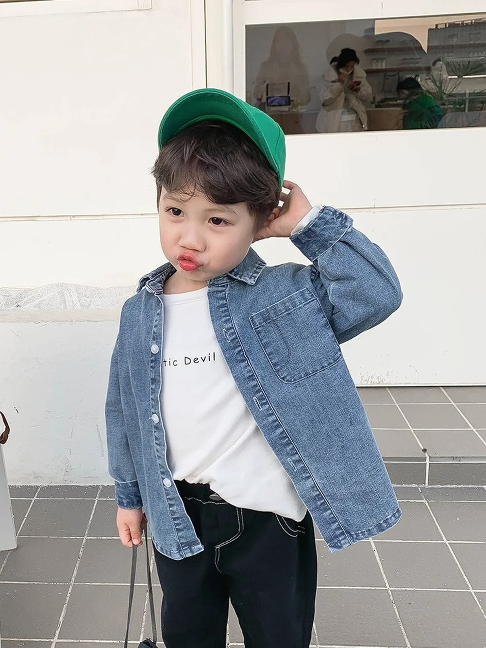 

2021 New Fashion Children's Spring And Autumn Clothes Cotton Denim Jacket Korean Boys Cardigan Top Jacket 1-6
