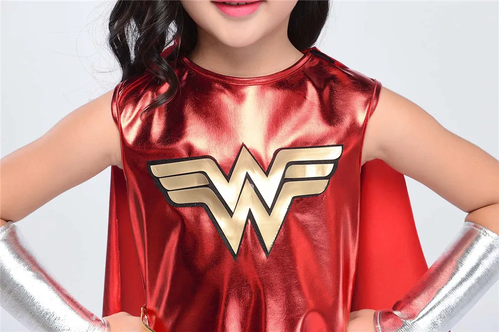 Костюм супергероев для девочек, костюм бэтгёрл, Wonder women, костюм Робина, платье Супергерл, костюм супергероя на Хэллоуин из фильма и телевизора для детей