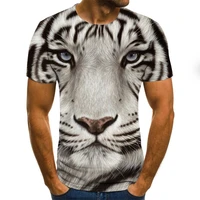 2021 new summer animal 3d lion t shirt s men 3d printing series tiger leisure harajuku style all match comfortable
