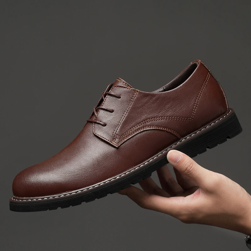 

Mens Formal Shoes Genuine Leather Oxford Shoes For Men Italian Dress Shoes Wedding Laces Leather Business Shoes Big Size 47 48