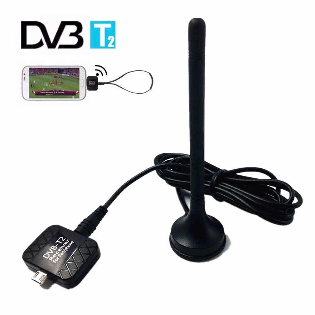 Цифровой ТВ-ресивер DVB-T2 HD TV с Micro USB и спутниковым сигналом для Android Phone Pad тюнер