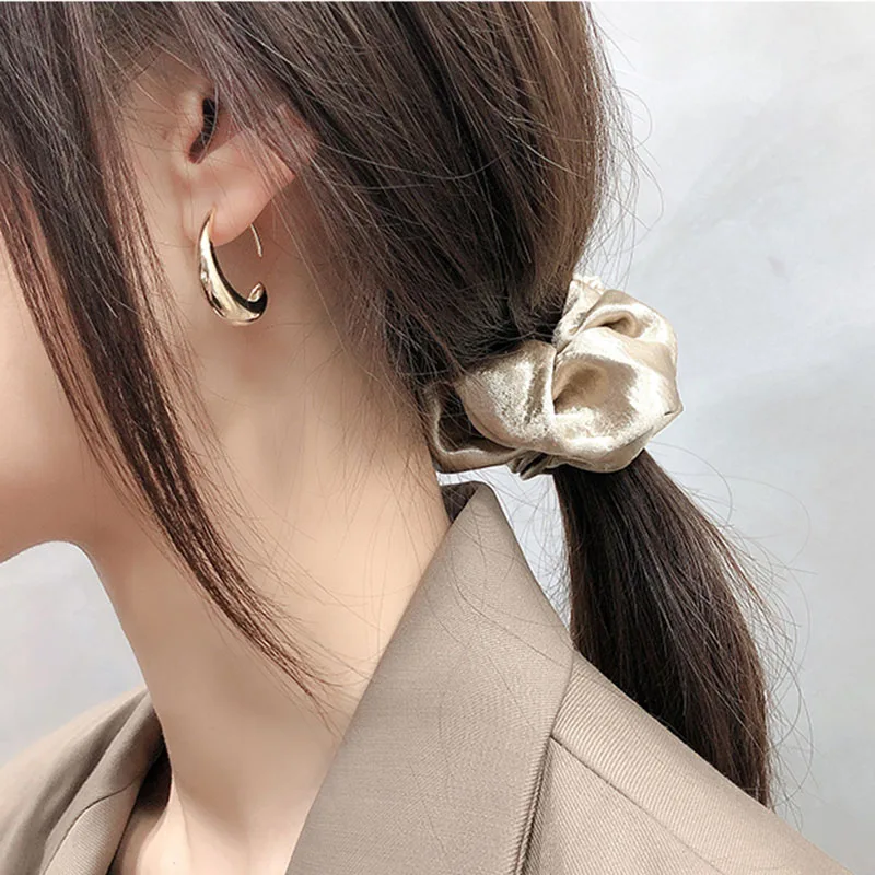 

New Stud Earrings for Women French Trendy Gold Plated C Shape Earring Bride Jewelry Prevent Allergy