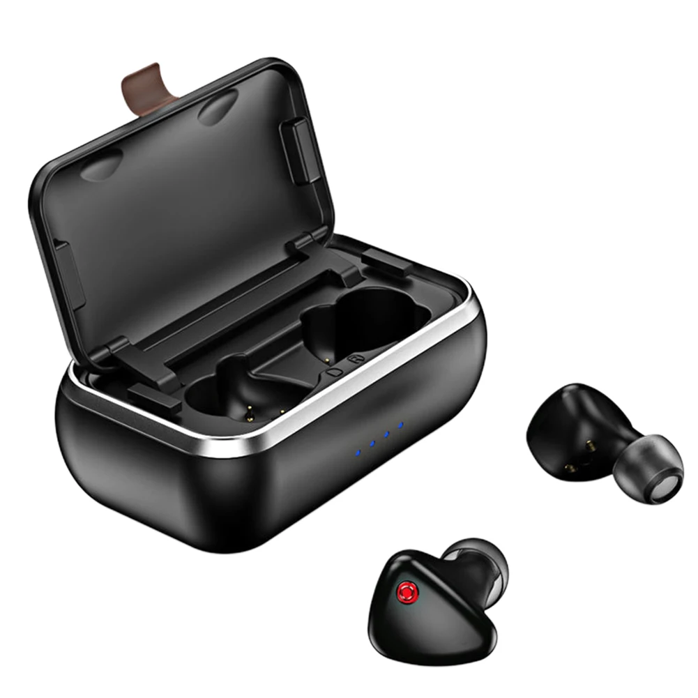 HD 3D стерео портативный внешний аккумулятор беспроводная Bluetooth гарнитура игровая с Charing чехол TWS 5,0 Спорт шумоподавление водонепроницаемый