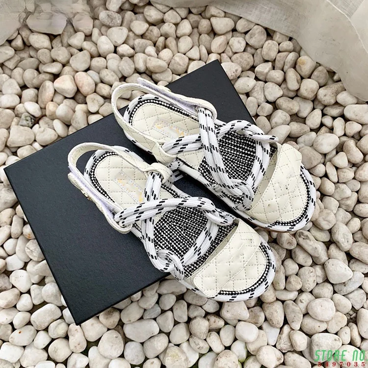 

Prowow New Genuine Leather women sandsls spring summer women sandals brand design slides shoes leather flat luxury Shoes