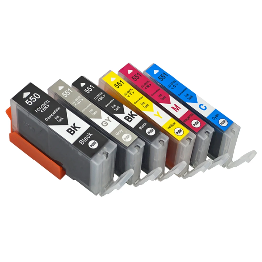 

PGI550 CLI551 XL Ink Cartridge for Canon PIXMA IP7250 MG5450 MG6350 MG7150 MG6450 MG5550 MX925 MX725 Printer