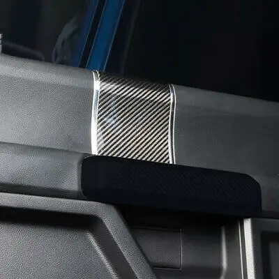 

Real Carbon Fiber Inner Side Door Handle Cover 4pcs For Ford F150 F-150 15-19