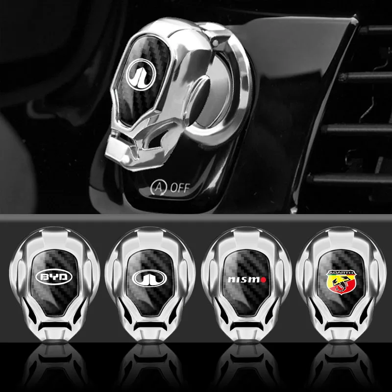 

1pcs Car One-Click Start Decoration Cover For FIATs 500 Ducato Punto Tipo Grande Panda Bravo Croma 595 Car Accessories Interior