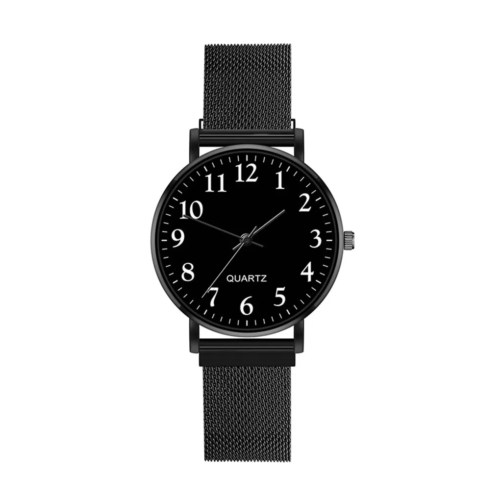 

Fashion Women's Watches For Girls Magnet Buckle Mesh Belt Watches Quartz Analog Round Wrist Watch