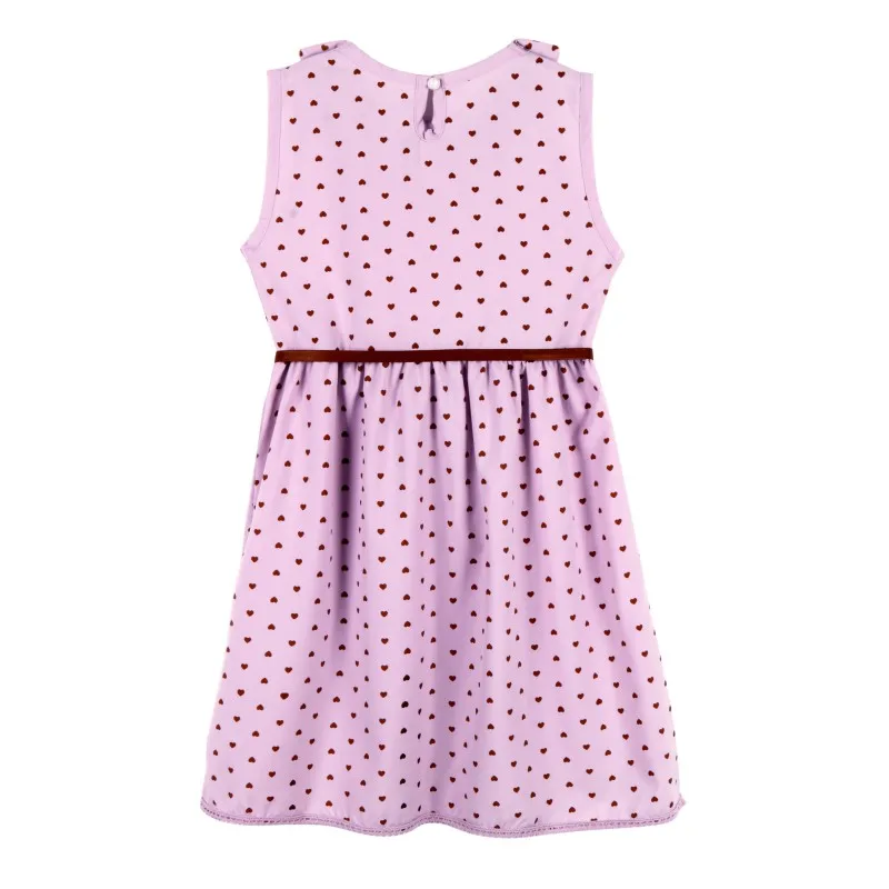 Милое летнее платье принцессы в горошек без рукавов для девочек милое детское