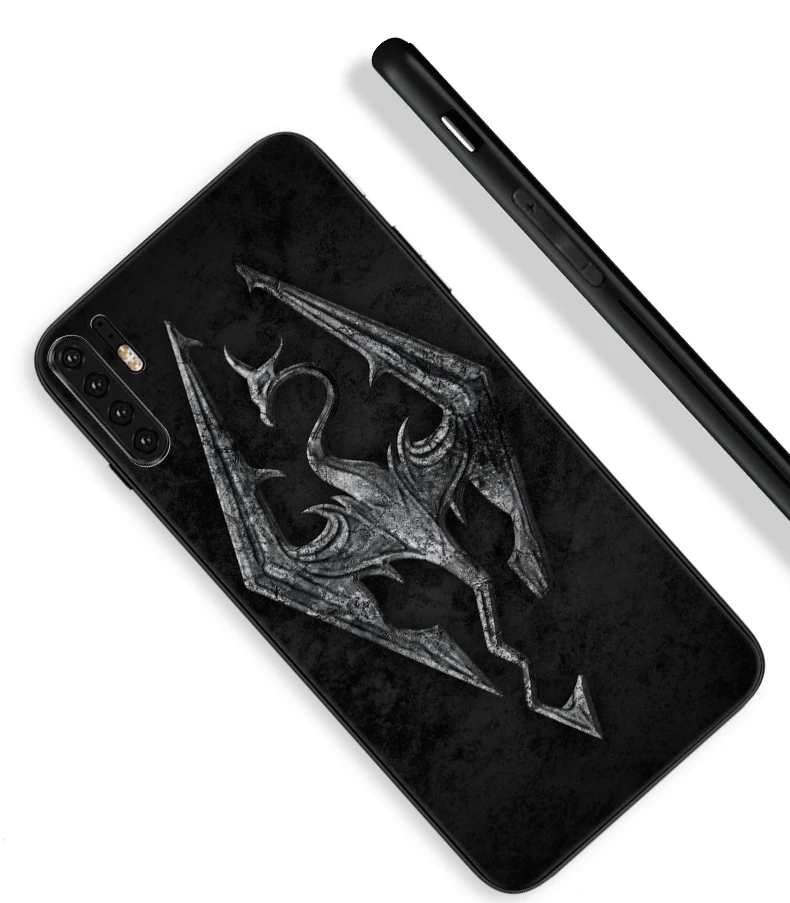 Чехол для телефона с логотипом Skyrim черный чехол из ТПУ Huawei P Smart Plus 2018 2019 Z Y6 Y7 Y9 Prime