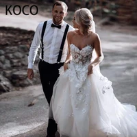 macdugal wedding dresses 2021 tulle sweetheart flower appliques beach bride gowns backless robe de mari%c3%a9e elegant women clothes