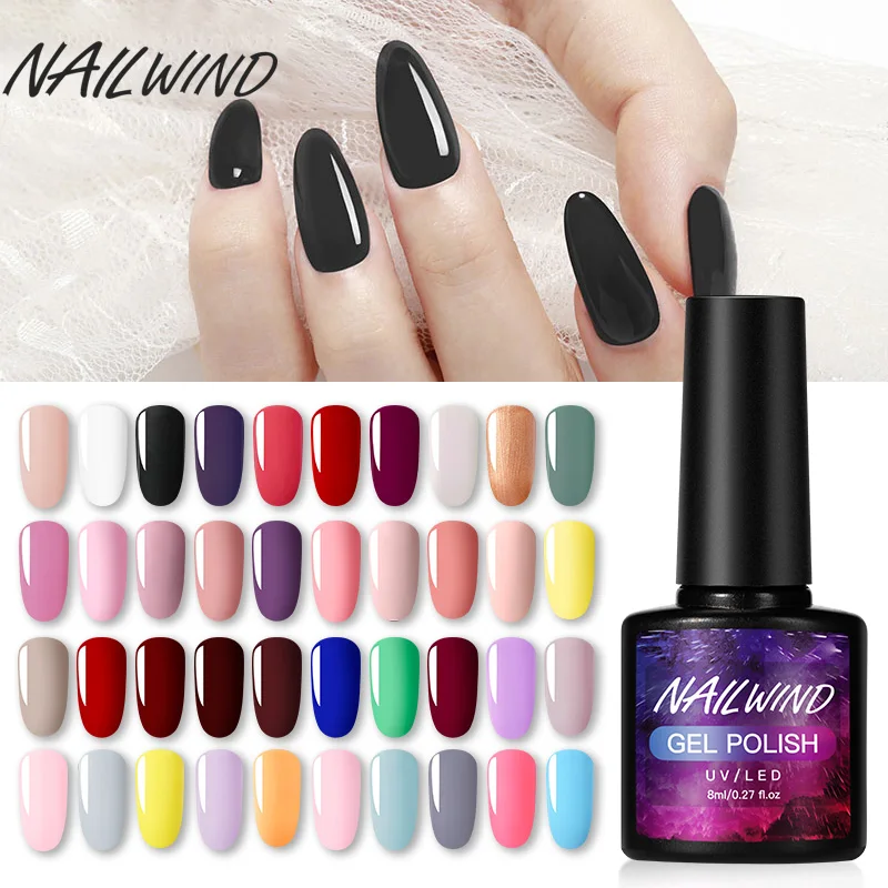 Гель Nailwind лак для ногтей 8 мл маникюрный набор УФ светодиодный гель дизайн основа