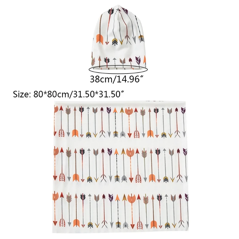 

2 Pcs Newborn Baby Receiving Blanket + Hat Set Swaddle Wrap Cap Kit Infant Sleepsack Bedding Bath Towel Photography Props
