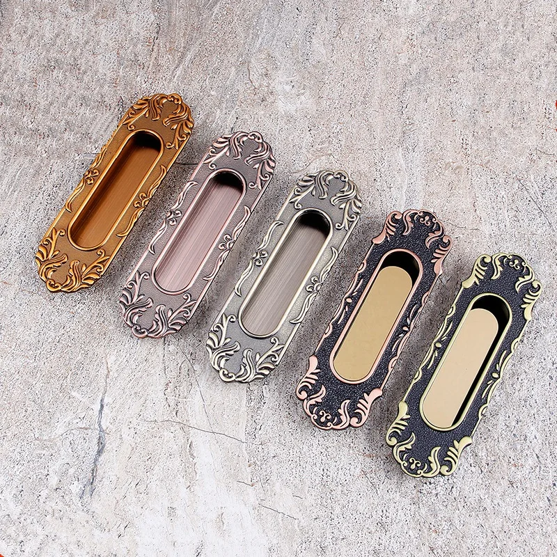 Винтаж татами Скрытая дверные ручки из цинкового сплава цинковый сплав