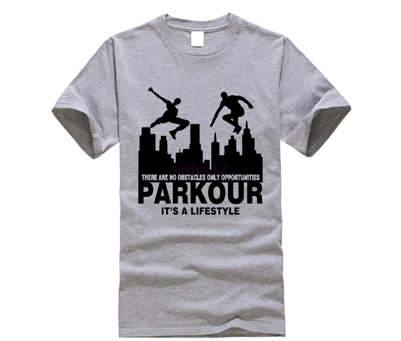 Мужская футболка с принтом городской Паркур Нет препятствий только opportuity это