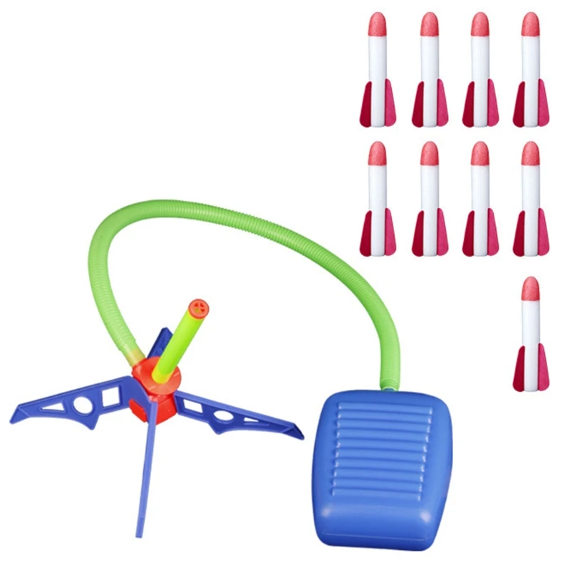 

Flying Rocket Launcher Simulation Stomp Rocket with Air Pump Glow in the Dark Outdoor Beach Sport Play Soft Injury-Free