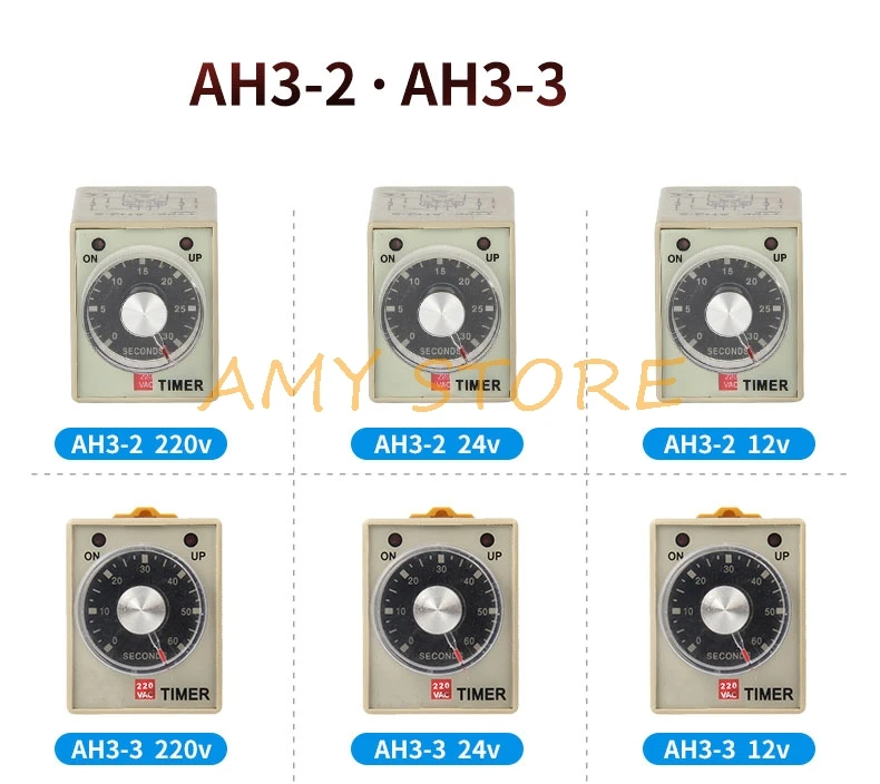 12 V/24VDC 12/24 V/110 V/220VAC AH3 3 0 6min power on time реле таймера задержки с PF083A Socket Base|power delay|power delayon