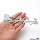 Рождественский Санты с оленями сани Набор для резки металла Штамповка нож для резки чистого штампа скрапбукинга открыток сделай сам