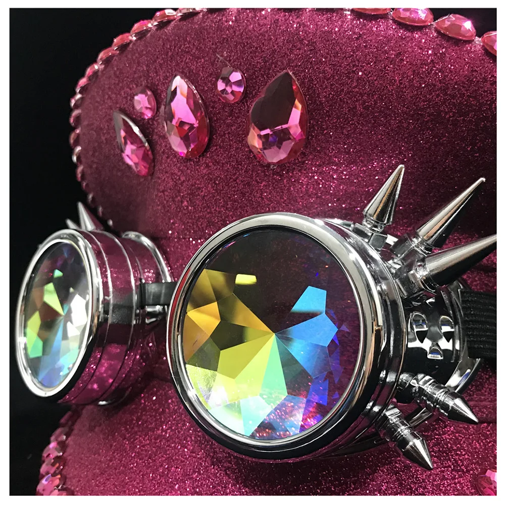 Женская модная аутентичная розовая полицейская шапка с металлическим корпусом