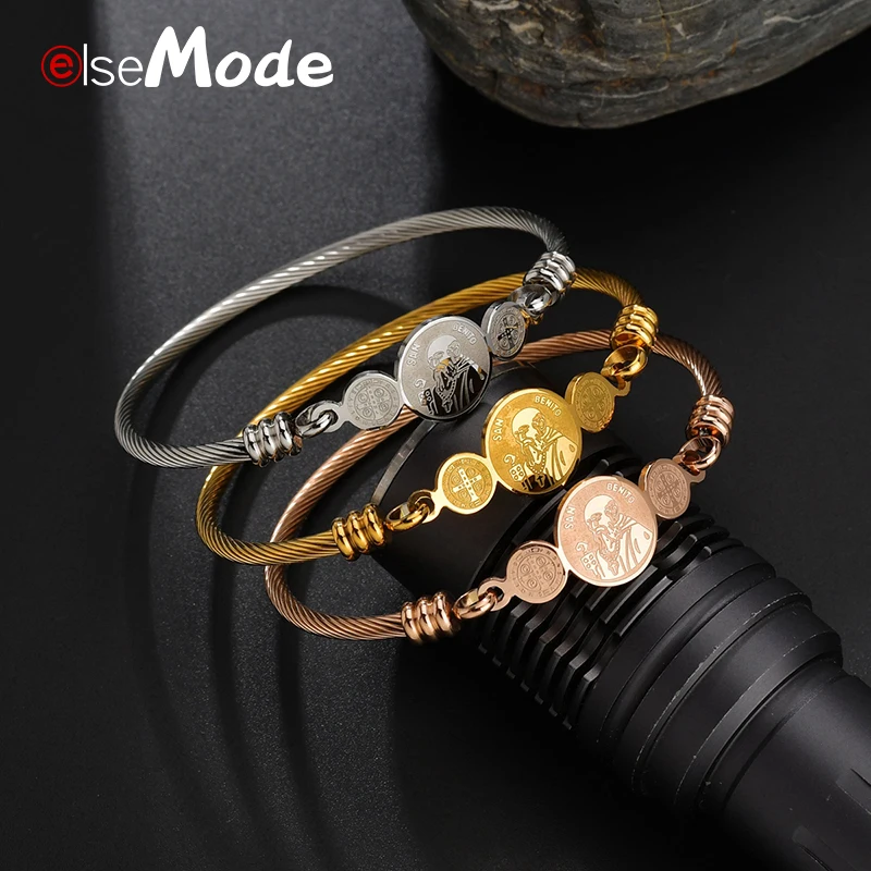 ELSEMODE 6 стилей Святого Бенедикта амулет религиозные очаровательные браслеты