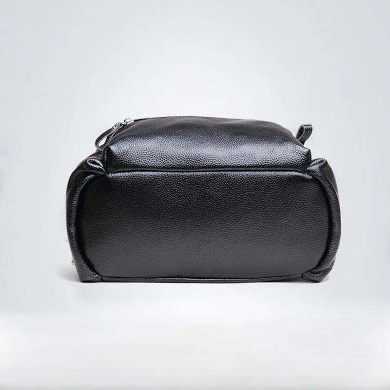 

2021 new leather shoulder bag head layer cowhide backpack lady college style school bag