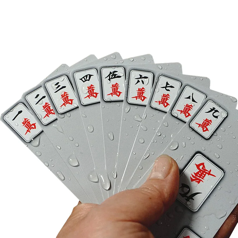 

Iron Box Card Mahjong PVC Plastic Thick Waterproof Travel Portable Home Playing Cards