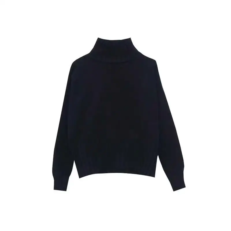 

Women's Turtleneck Sweater Knitted Ribbed Pullover White Winter High Elasticity Slim Jumper 2019 Spring Sweaters Female 016i