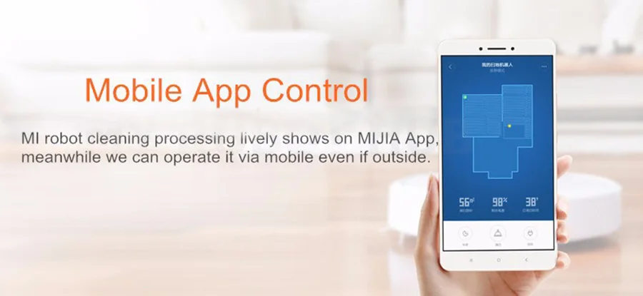 

Original Xiaomi Mijia Robot Vacuum Cleaner Wifi App Control and Auto Charge Mijia Sweeping robot for Smart Home
