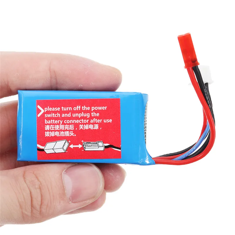 1 PCS Wltoys 7.4V 1100mAh 20C 2S JST Plug Lipo Battery for A949 A959 A969 A979 1/18 RC Vehicles Cars Toys Model DIY Parts | Игрушки и