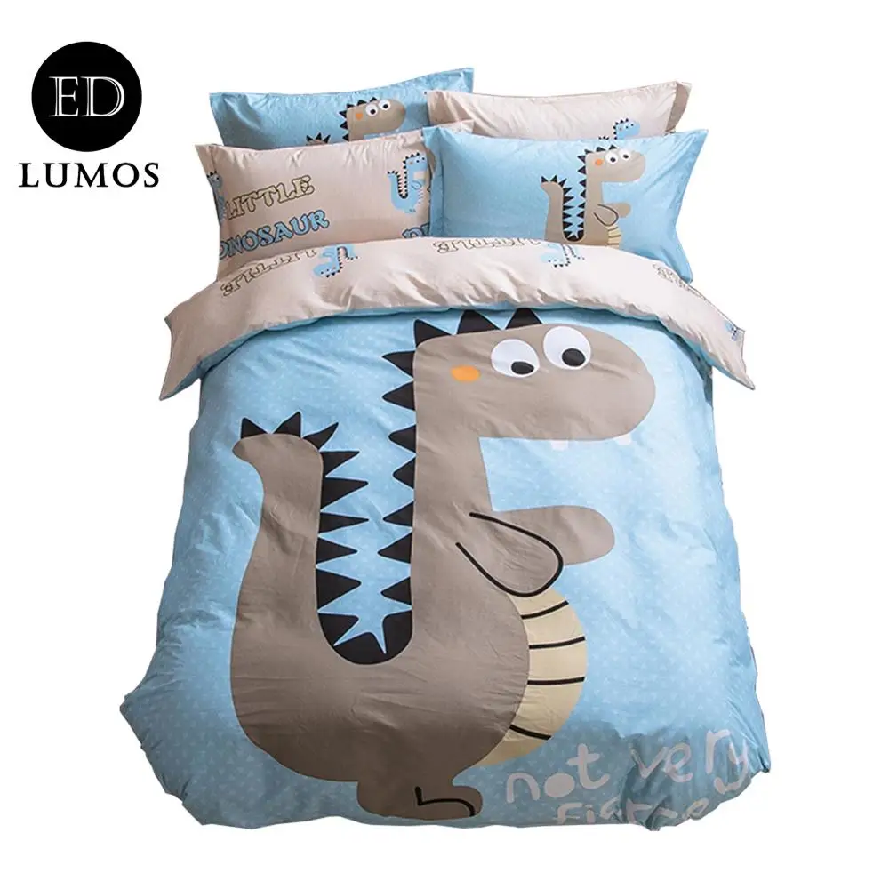 

4 шт., хлопковые простыни и наволочки для кровати, с изображением героев мультфильмов, ED-Lumos детские наборы постельных принадлежностей