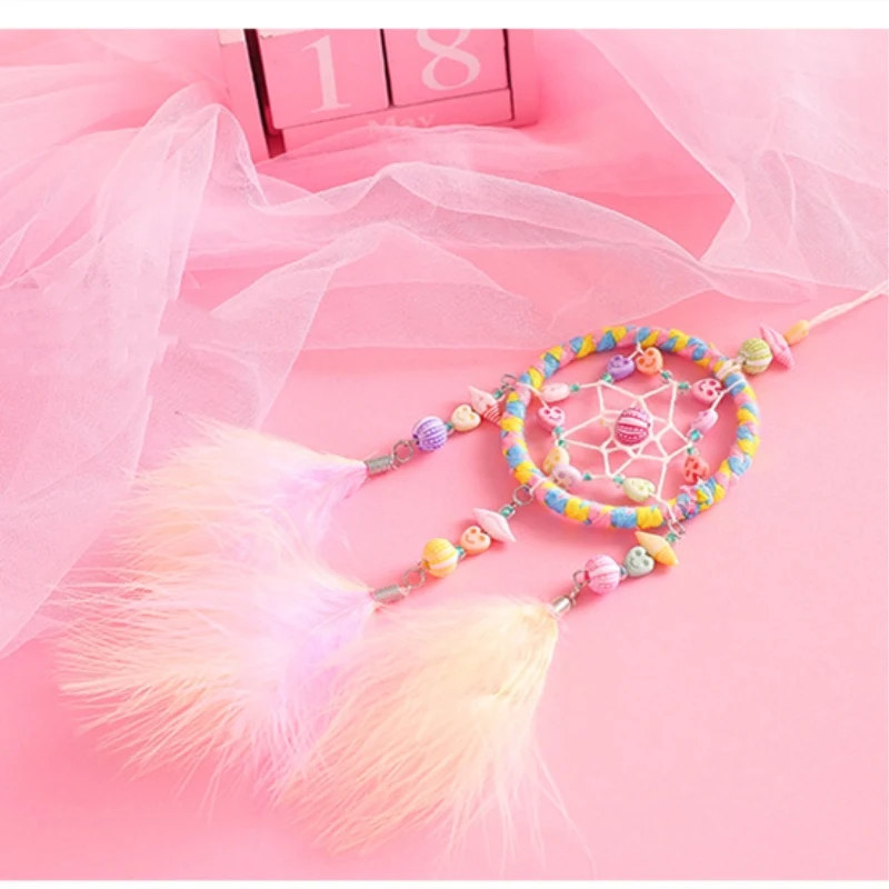 Карамельный цвет колокольчики Ловец снов автомобильный аксессуар перо