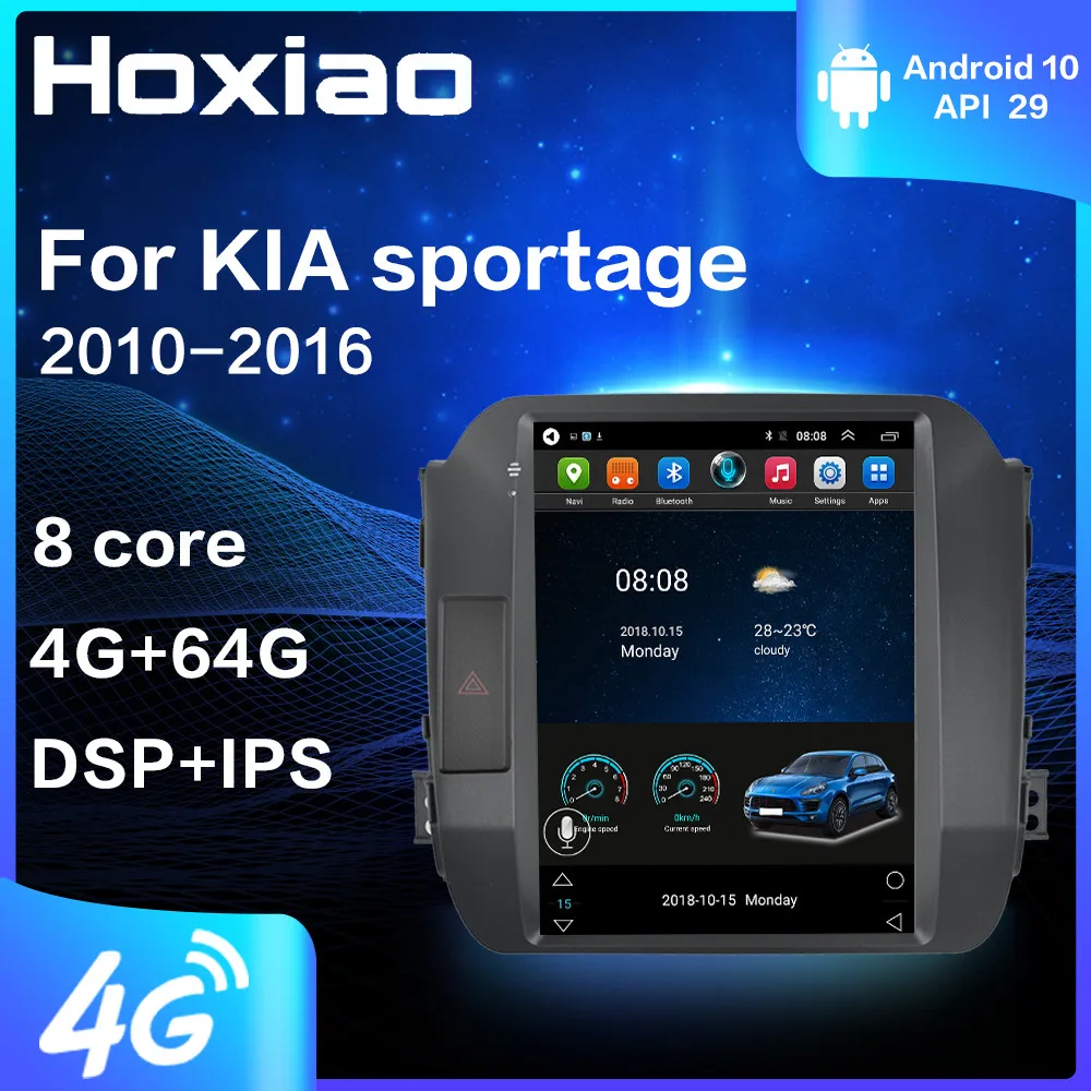 Автомагнитола мультимедийный видеоплеер для KIA Sportage 3 2010 2011 2016 стиля Tesla навигация