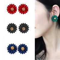 korean style cute small daisy flower stud earrings for women new fashion 2021 sweet earrings wholesale jewelry