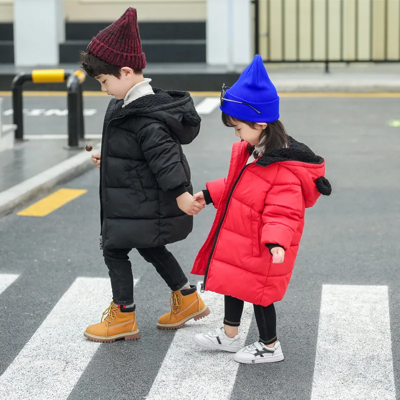 HH зимнее пальто для маленьких девочек пуховые куртки мальчиков детская одежда
