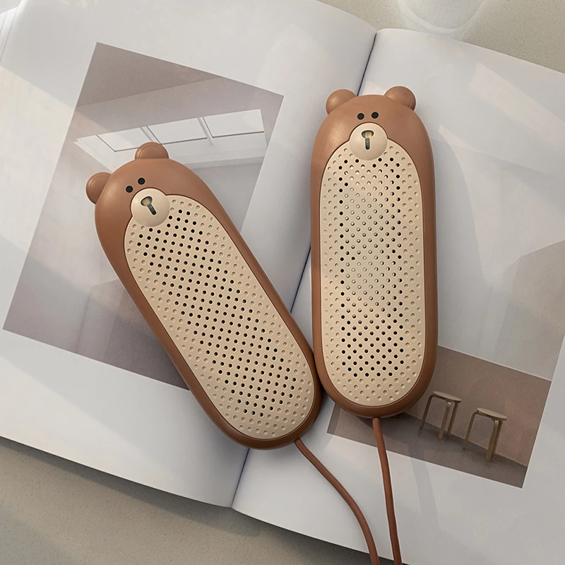 

3-Gear Efficient Shoe Dryer Bear Portable Constant Temperature USB Shoe Dryer Household Timer Drying Deodorization 1pcs