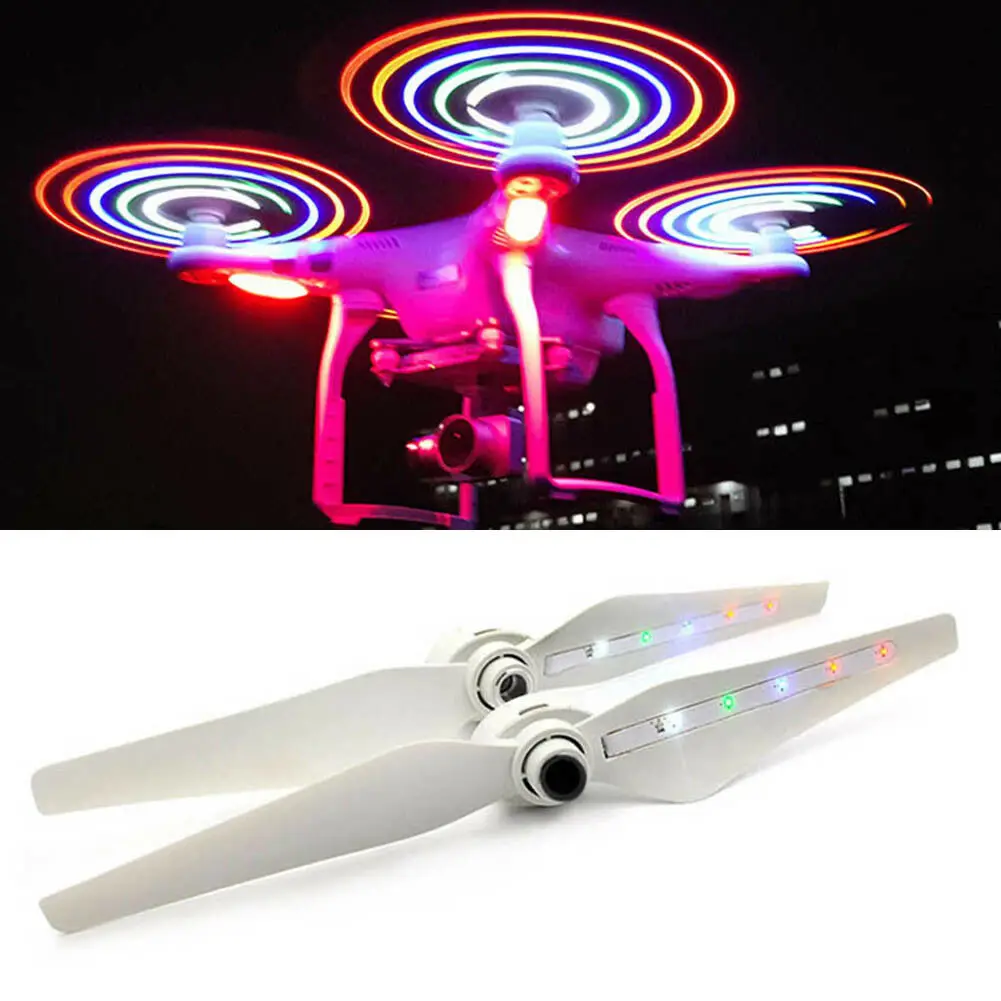 1 Pair LED Flash Propeller Blades for DJI Phantom 3 F450 Mi Drone 3DR SOLO JHP-Best | Электроника