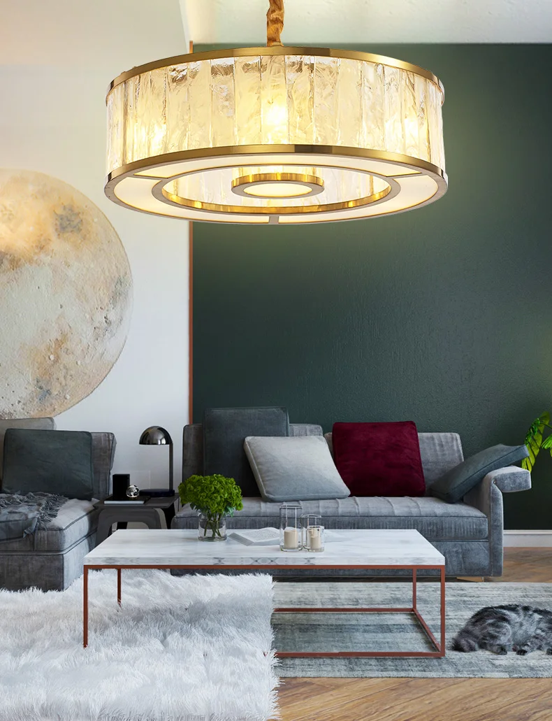 

Postmodern light luxury chandelier creative Chinese style living room dining room lamp luxury stainless steel cloud chandelier