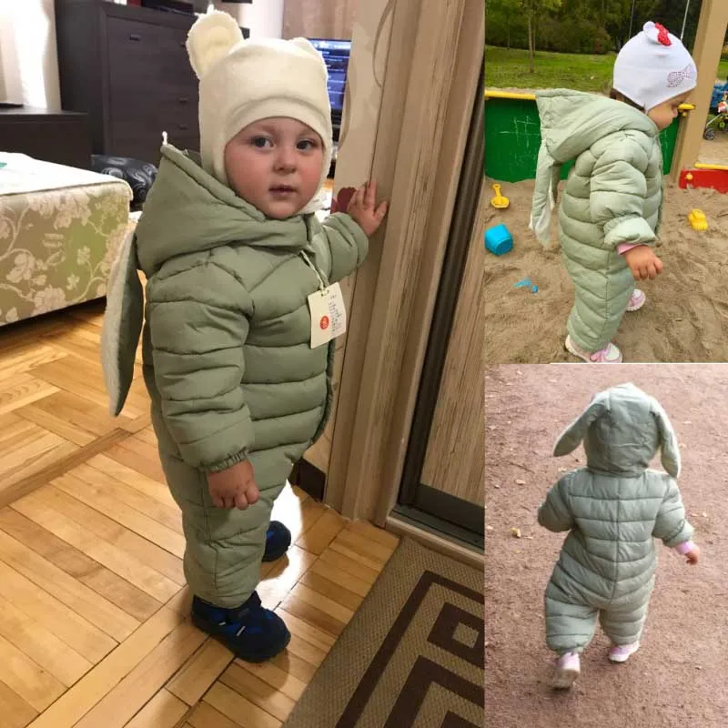 Новинка года, детский зимний комбинезон с хлопковой подкладкой, теплый комбинезон для новорожденных девочек и мальчиков, осенняя модная одежда для малышей Детская одежда для альпинизма