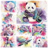 5d diy diamond painting color animals panda horse dog full drill embroidery mosaic cross stitch kits home decor gift art picture