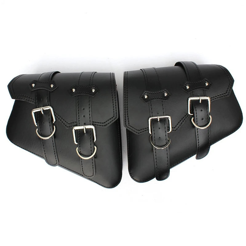 

2x universal motorcycle bag motorcycle saddlebag bag for Harley Black