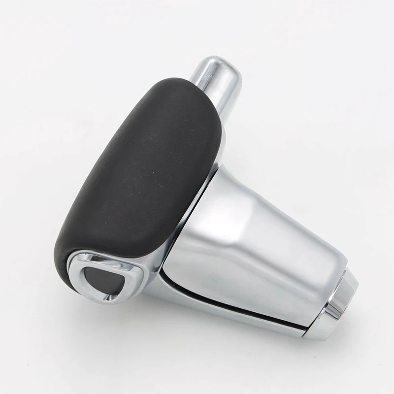 (Хром + кожа) Автоматическая рукоятка для рычага переключения передач с крышкой