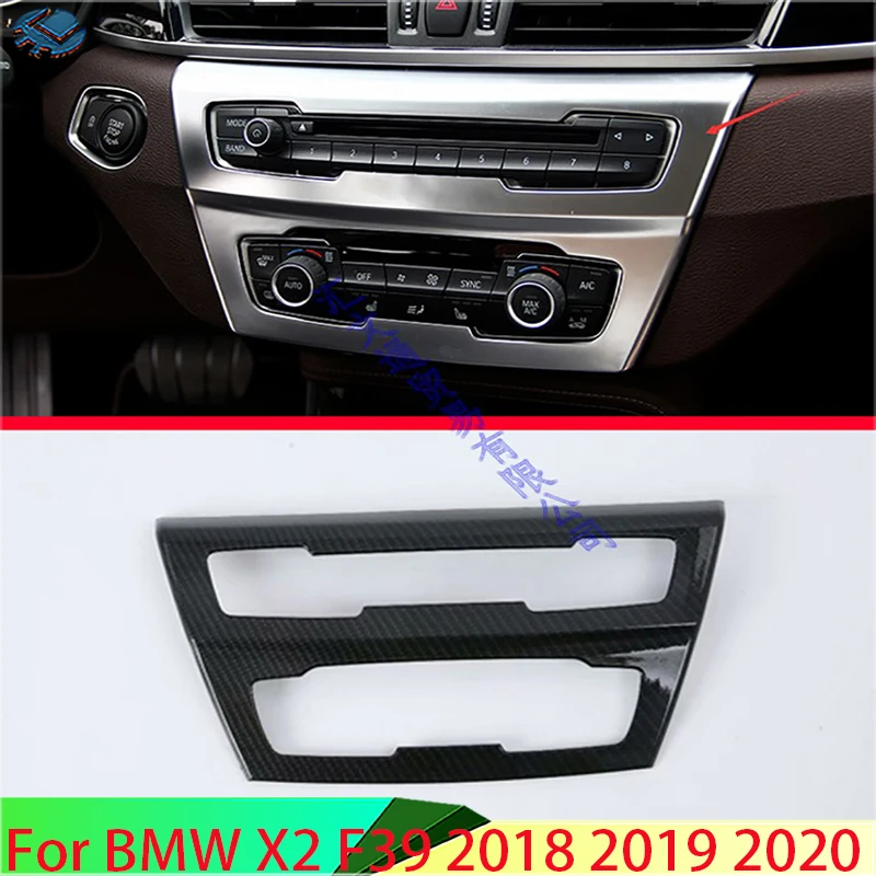 

For BMW X2 F39 2018 2019 2020 Car Accessories ABS Chrome Decoration Air-condition Switch Around Cover Trim