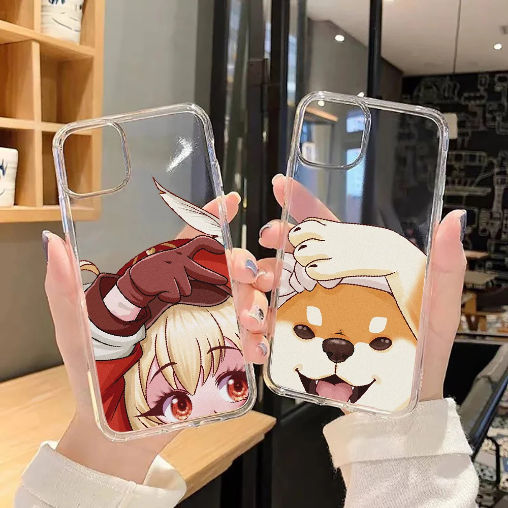 

Genshin Impact Anime hand love Phone Case For iphone 5 5s se 2 6 6s 7 8 12 mini plus X XS XR 11 PRO MAX transparent pretty